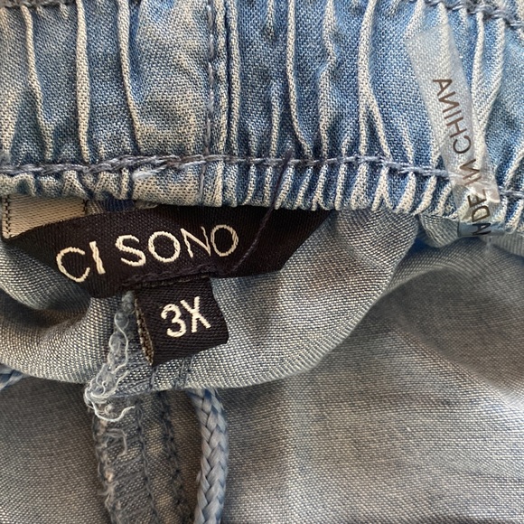 NWT Ci Sono Clothing Size 3X Chambray Shorts - Picture 10 of 17